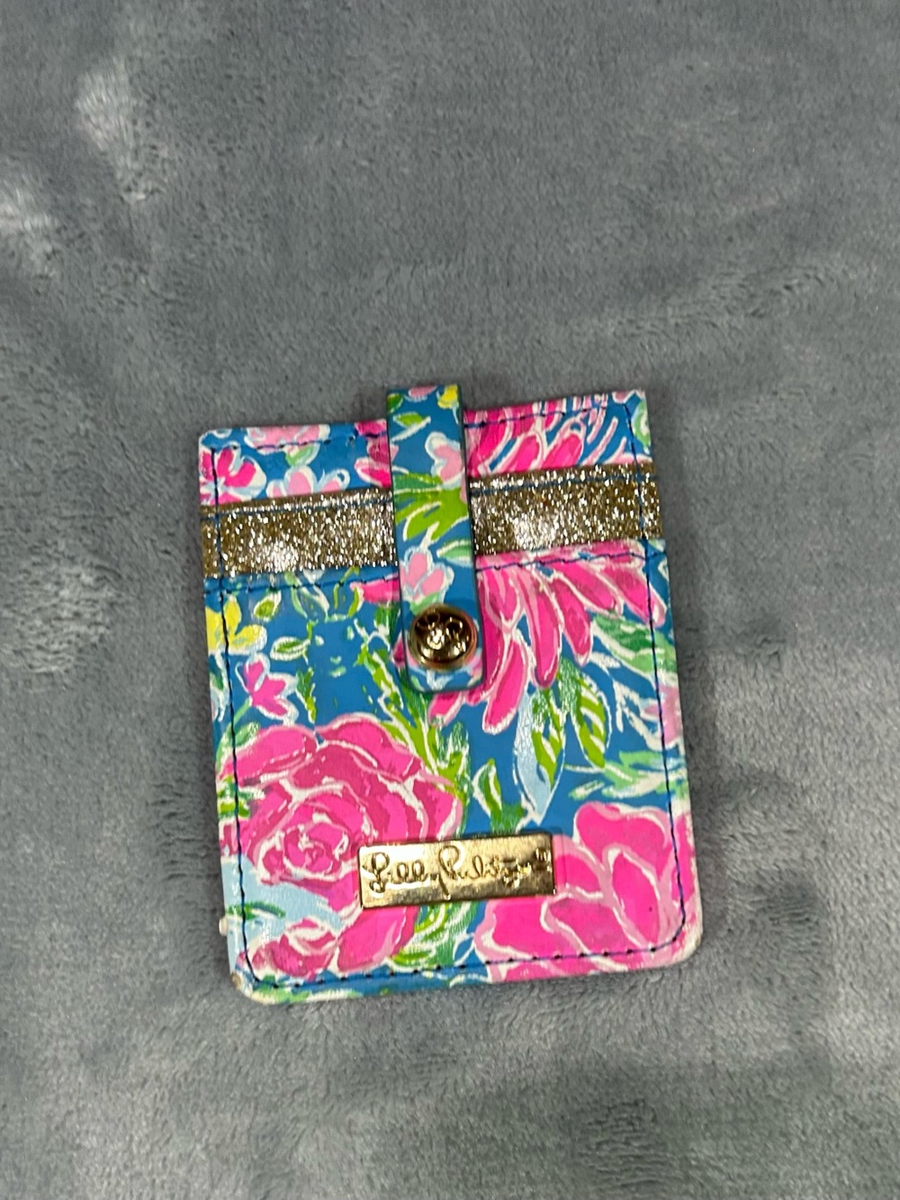 Lilly Pulitzer Pink & Blue Floral Card Wallet